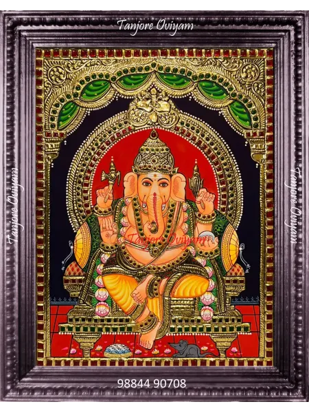 Lord Ganesh Tanjore painting